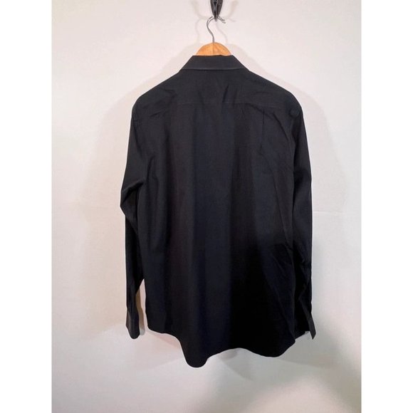 ✨5 for $15✨ Men’s Calvin Klein Black Button Down Dress Slim Fit Tall Shi… - Picture 7 of 9